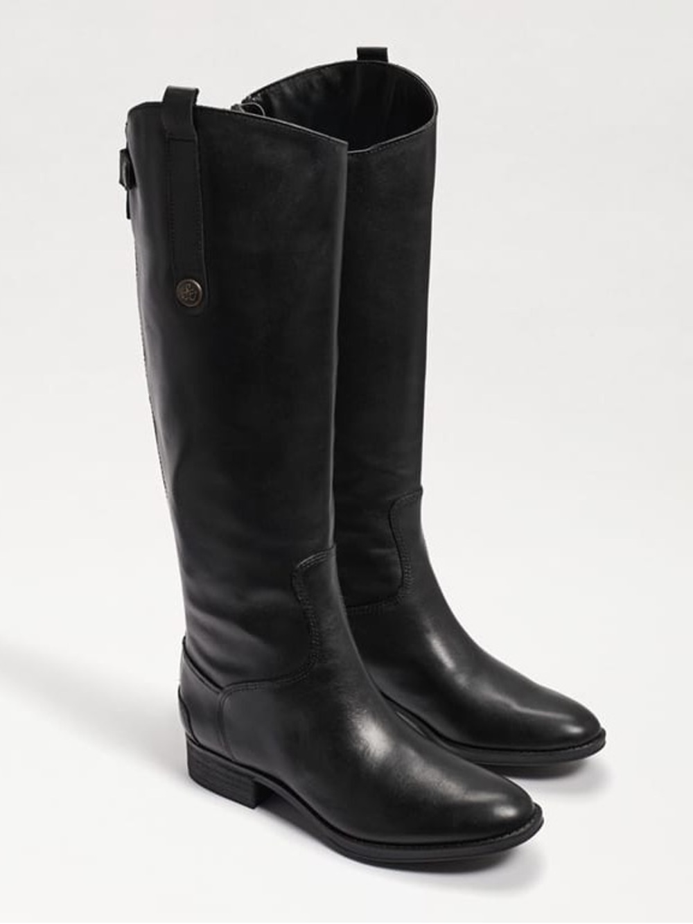 Sam Edelman Penny Black Leather Riding Boots Women’s 8.5 M Knee High ❣️